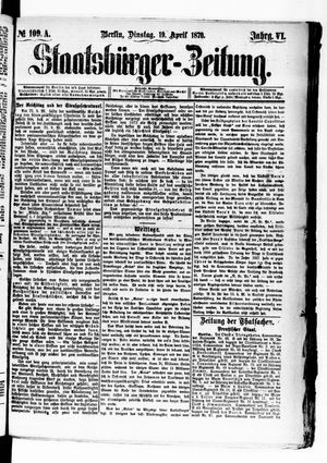 Staatsbürger-Zeitung vom 19.04.1870