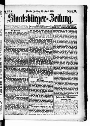 Staatsbürger-Zeitung vom 22.04.1870