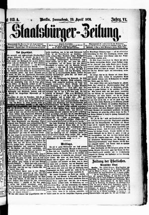 Staatsbürger-Zeitung vom 23.04.1870