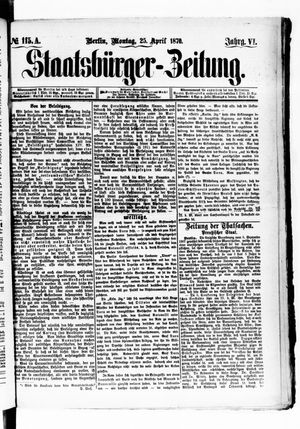 Staatsbürger-Zeitung on Apr 25, 1870