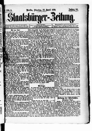 Staatsbürger-Zeitung vom 26.04.1870