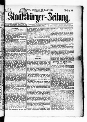 Staatsbürger-Zeitung on Apr 27, 1870