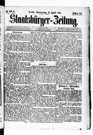 Staatsbürger-Zeitung on Apr 28, 1870