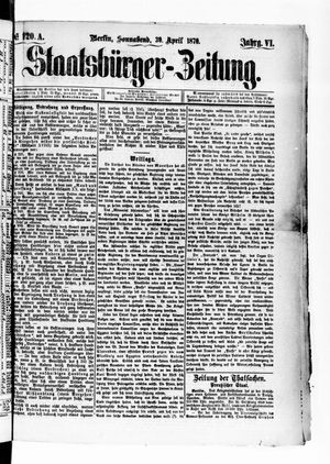 Staatsbürger-Zeitung on Apr 30, 1870
