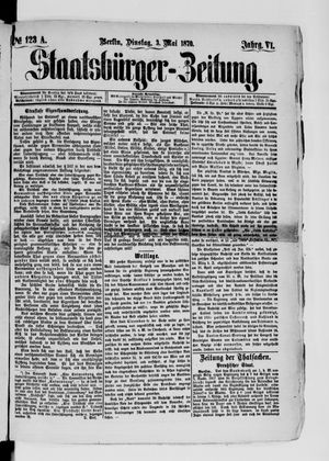 Staatsbürger-Zeitung vom 03.05.1870