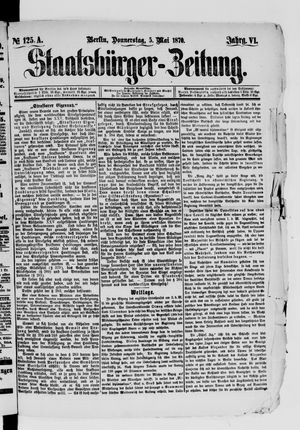 Staatsbürger-Zeitung on May 5, 1870