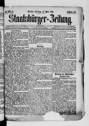 Staatsbürger-Zeitung on May 13, 1870