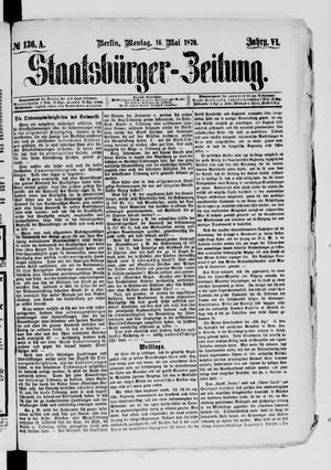 Staatsbürger-Zeitung vom 16.05.1870