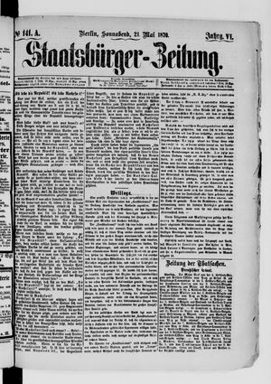 Staatsbürger-Zeitung on May 21, 1870