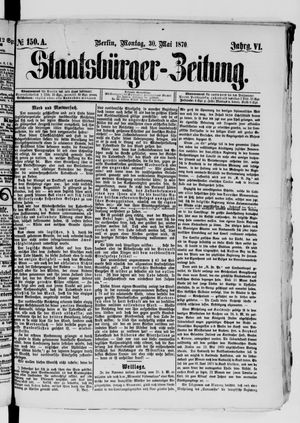 Staatsbürger-Zeitung vom 30.05.1870