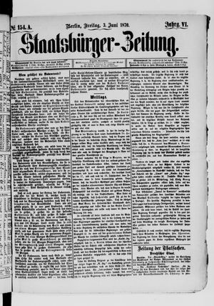 Staatsbürger-Zeitung vom 03.06.1870