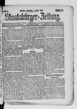 Staatsbürger-Zeitung vom 05.06.1870