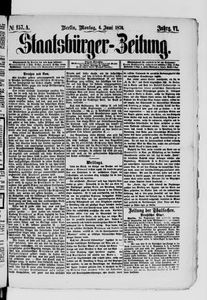 Staatsbürger-Zeitung vom 06.06.1870