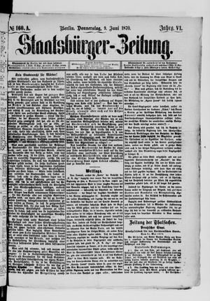 Staatsbürger-Zeitung vom 09.06.1870