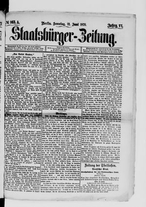 Staatsbürger-Zeitung vom 12.06.1870