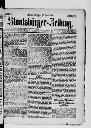 Staatsbürger-Zeitung vom 17.06.1870