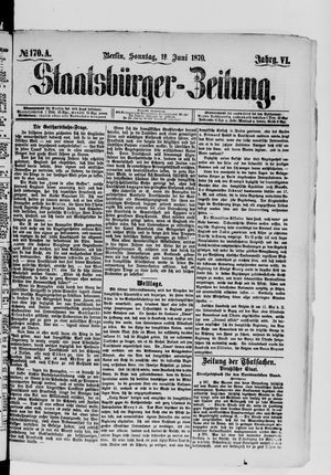 Staatsbürger-Zeitung on Jun 19, 1870