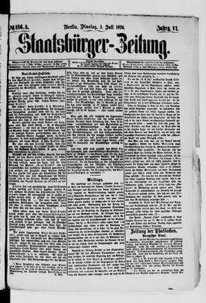 Staatsbürger-Zeitung vom 05.07.1870