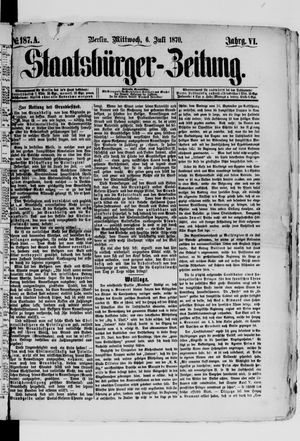 Staatsbürger-Zeitung vom 06.07.1870