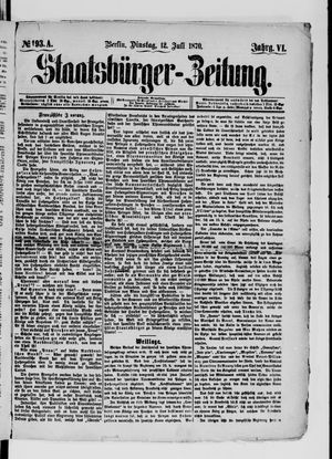 Staatsbürger-Zeitung on Jul 12, 1870