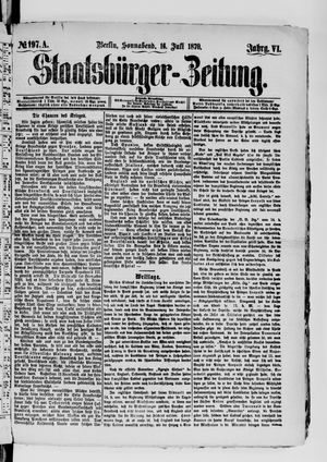 Staatsbürger-Zeitung vom 16.07.1870