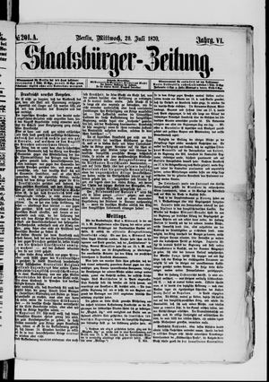 Staatsbürger-Zeitung vom 20.07.1870