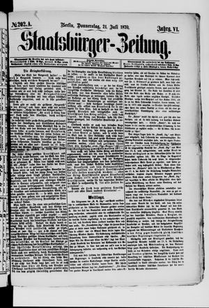 Staatsbürger-Zeitung on Jul 21, 1870