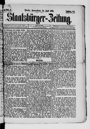 Staatsbürger-Zeitung on Jul 23, 1870