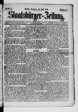 Staatsbürger-Zeitung vom 24.07.1870