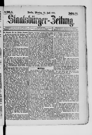 Staatsbürger-Zeitung on Jul 25, 1870