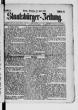 Staatsbürger-Zeitung vom 26.07.1870