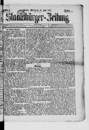 Staatsbürger-Zeitung vom 27.07.1870