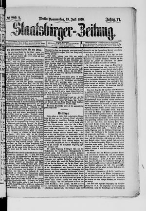 Staatsbürger-Zeitung vom 28.07.1870