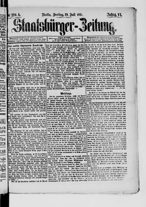 Staatsbürger-Zeitung vom 29.07.1870