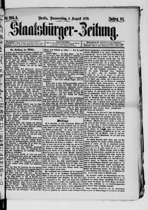 Staatsbürger-Zeitung vom 04.08.1870