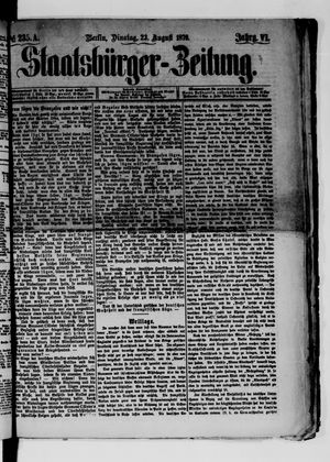 Staatsbürger-Zeitung vom 23.08.1870