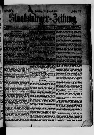Staatsbürger-Zeitung on Aug 28, 1870
