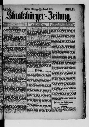 Staatsbürger-Zeitung on Aug 29, 1870