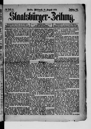 Staatsbürger-Zeitung vom 31.08.1870