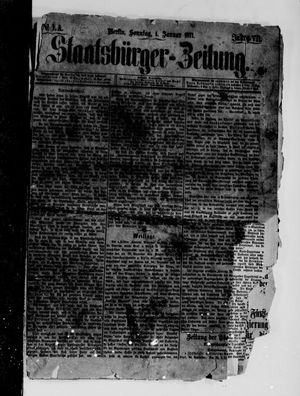 Staatsbürger-Zeitung on Jan 1, 1871