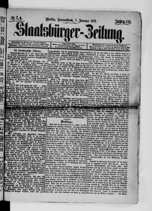 Staatsbürger-Zeitung vom 07.01.1871