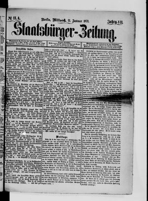 Staatsbürger-Zeitung on Jan 11, 1871