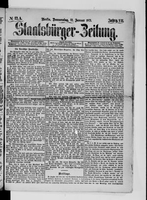 Staatsbürger-Zeitung vom 12.01.1871