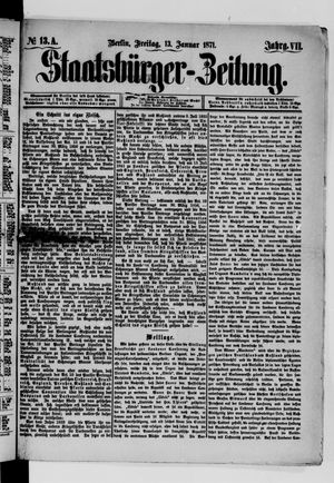 Staatsbürger-Zeitung vom 13.01.1871