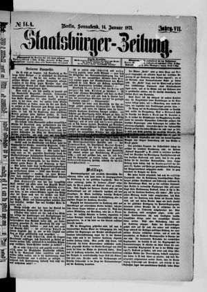Staatsbürger-Zeitung vom 14.01.1871