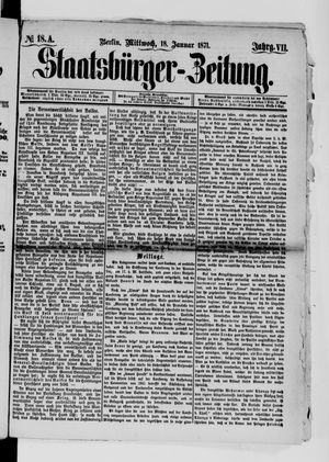 Staatsbürger-Zeitung on Jan 18, 1871