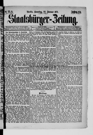 Staatsbürger-Zeitung on Jan 22, 1871