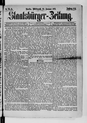 Staatsbürger-Zeitung vom 25.01.1871