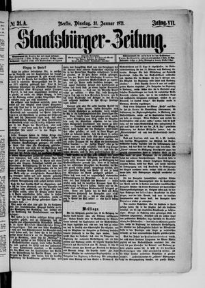 Staatsbürger-Zeitung vom 31.01.1871