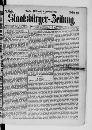Staatsbürger-Zeitung vom 01.02.1871